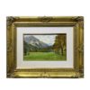 "Alpine landscape" - Oil painting on tablet by Giuseppe Sauli - Image 2