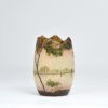 French decorated glass vase