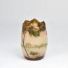 French decorated glass vase - Image 2