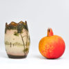 French decorated glass vase - Image 8